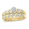 Thumbnail Image 0 of 1/6 CT. T.W. Diamond Flower Cluster Bridal Set in 10K Gold