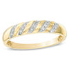 Thumbnail Image 0 of 1/10 CT. T.W. Diamond Slant Wedding Band in 10K Gold