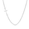 Thumbnail Image 0 of Sideways Cross Necklace in Stainless Steel - 23"