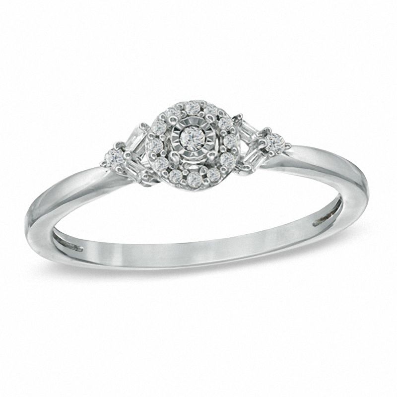 Cherished Promise Collection™ 1/10 CT. T.W. Diamond Frame Ring in Sterling Silver