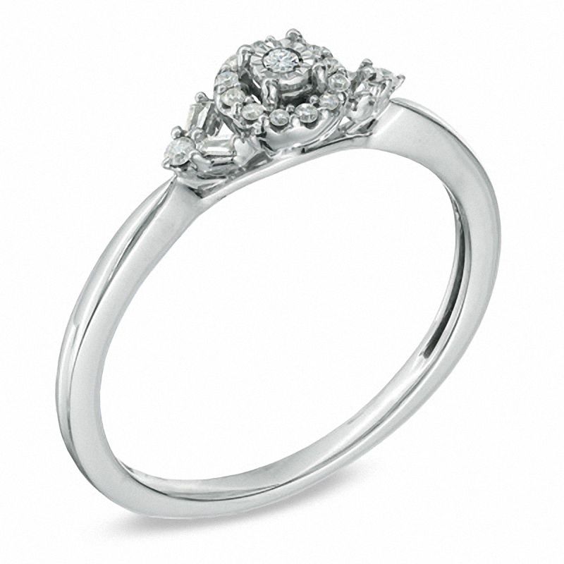 Cherished Promise Collection™ 1/10 CT. T.W. Diamond Frame Ring in Sterling Silver
