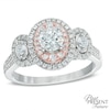 Thumbnail Image 1 of 1 CT. T.W. Diamond Double Frame Past Present Future® Ring in 14K Two-Tone Gold