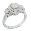 Thumbnail Image 2 of 1 CT. T.W. Diamond Double Frame Past Present Future® Ring in 14K Two-Tone Gold