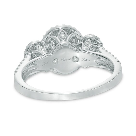 1 CT. T.w. Diamond Double Frame Past Present FutureÂ® Ring in 14K Two-Tone Gold