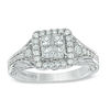Thumbnail Image 0 of Vera Wang Love Collection 1 CT. T.W. Quad Princess-Cut Diamond Engagement Ring in 14K White Gold