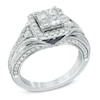 Thumbnail Image 1 of Vera Wang Love Collection 1 CT. T.W. Quad Princess-Cut Diamond Engagement Ring in 14K White Gold