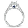 Thumbnail Image 3 of Vera Wang Love Collection 1 CT. T.W. Quad Princess-Cut Diamond Frame Engagement Ring in 14K White Gold