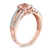 Thumbnail Image 2 of Oval Morganite and Diamond Accent Ring in 10K Rose Gold