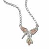Thumbnail Image 1 of Black Hills Gold Hummingbird Necklace in Sterling Silver - 16.5"
