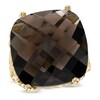 Thumbnail Image 0 of 20.0mm Cushion-Cut Smoky Quartz Rope Ring in 10K Gold