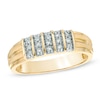 Thumbnail Image 0 of Men's 1/6 CT. T.W. Diamond Triple Row Wedding Band in 14K Gold