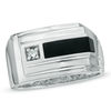 Thumbnail Image 0 of Men's Rectangular Onyx and Diamond Accent Layered Bar Ring in 10K White Gold