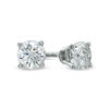 Thumbnail Image 1 of Celebration Ideal 1/3 CT. T.W. Certified Diamond Solitaire Stud Earrings in 14K White Gold (K/I1)