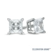 Thumbnail Image 1 of Celebration Ideal 1/3 CT. T.W. Princess-Cut Certified Diamond Solitaire Stud Earrings in 14K White Gold (K/I1)