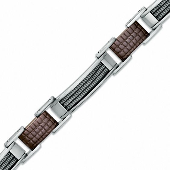 Cable Bracelet in Brown IP Stainless Steel - 8.5"