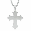Thumbnail Image 2 of Men's Diamond Accent Stacked Cross Pendant in Two-Tone Stainless Steel - 24"