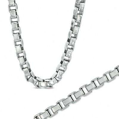 Men's 6.0mm Box Necklace and Bracelet 