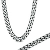Thumbnail Image 0 of Men's 8.0mm Chain Necklace and Bracelet Set in Black IP Stainless Steel - 24"