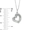 Thumbnail Image 2 of 1/10 CT. T.W. Diamond Tilted Heart Pendant in 10K White Gold