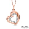 Thumbnail Image 1 of 1/10 CT. T.W. Diamond Tilted Heart Pendant in 10K Rose Gold