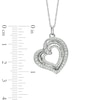 Thumbnail Image 2 of 1/2 CT. T.W. Diamond Tilted Heart Pendant in 10K White Gold