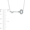 Thumbnail Image 1 of 1/15 CT. T.W. Diamond Sideways Key Necklace in Sterling Silver