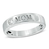 Thumbnail Image 1 of 1/10 CT. Diamond Solitaire "MOM" Band in 10K White Gold