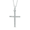 Thumbnail Image 1 of Diamond Accent Cross Pendant in 10K White Gold