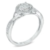 Thumbnail Image 1 of 1/5 CT. T.W. Diamond Cluster Frame Ring in Sterling Silver