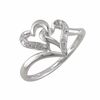 Thumbnail Image 1 of Diamond Accent Double Heart Ring in 10K White Gold