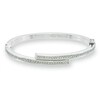 Thumbnail Image 0 of Diamond Fascination™ Bypass Slip-On Bangle in Sterling Silver with Platinum Plate