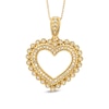 Thumbnail Image 1 of 1/3 CT. T.W. Diamond Heart Pendant in Sterling Silver and 14K Gold Plate