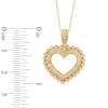 Thumbnail Image 2 of 1/3 CT. T.W. Diamond Heart Pendant in Sterling Silver and 14K Gold Plate