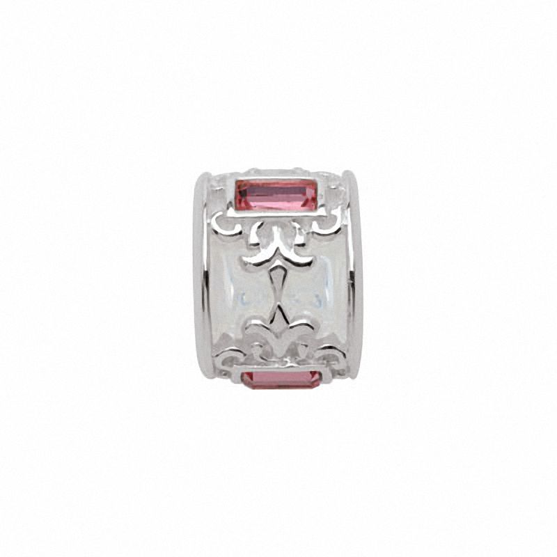 Main Image 1 of Persona® Sterling Silver Enamel with Pink Crystals Charm
