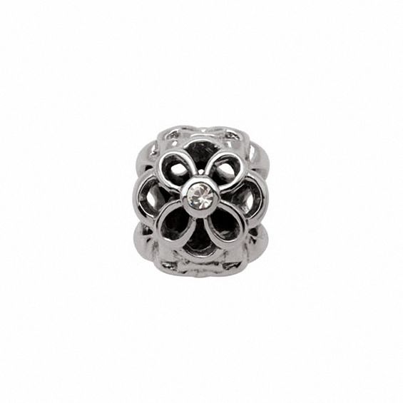 Persona® Sterling Silver Filigree Flower with Crystal Charm