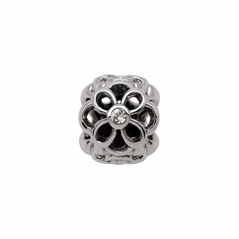 Persona® Sterling Silver Filigree Flower with Crystal Charm