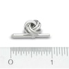 Men's Love Knot Cuff Links with Shirt Studs Set in Sterling Silver