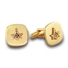 Men's Masonic Cuff Links in Brass with 22K Gold Plate