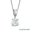 Thumbnail Image 1 of Celebration Ideal 1/2 CT. Certified Diamond Solitaire Pendant in 14K White Gold (K/I1)