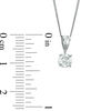 Thumbnail Image 2 of Celebration Ideal 1/2 CT. Certified Diamond Solitaire Pendant in 14K White Gold (K/I1)