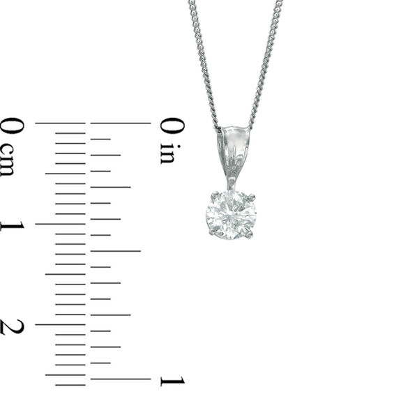 Celebration Ideal 1/2 CT. Certified Diamond Solitaire Pendant in 14K White Gold (K/I1)