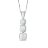 Thumbnail Image 2 of 1/2 CT. T.W. Diamond Past Present Future® Cushion Frame Pendant in 14K White Gold