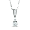 Thumbnail Image 1 of 1/2 CT. T.W. Diamond Drop Pendant in 14K White Gold