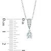 Thumbnail Image 2 of 1/2 CT. T.W. Diamond Drop Pendant in 14K White Gold