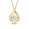 Thumbnail Image 1 of 1/5 CT. Diamond Solitaire Flame Pendant in 10K Gold