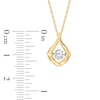 Thumbnail Image 1 of 1/5 CT. Diamond Solitaire Flame Pendant in 10K Gold