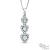 Thumbnail Image 1 of 1/5 CT. T.W. Diamond Past Present Future® Heart Frame Pendant in 10K White Gold