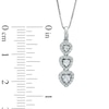 Thumbnail Image 3 of 1/5 CT. T.W. Diamond Past Present Future® Heart Frame Pendant in 10K White Gold