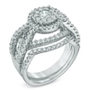 Thumbnail Image 2 of 2 CT. T.W. Diamond Cluster Bridal Set in 14K White Gold