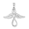 Thumbnail Image 1 of Diamond Accent Infinity Angel Slide in 14K White Gold